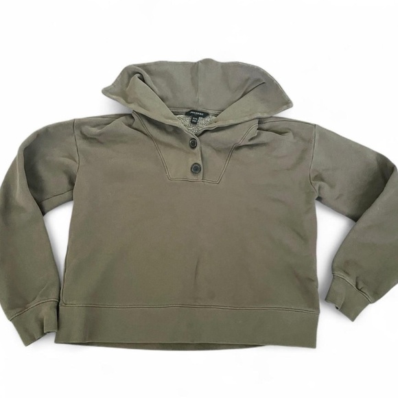 BANANA REPUBLIC Olive green collared sweatshirt - Picture 2 of 5